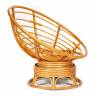 Кресло-качалка PAPASAN/ПАПАСАН w 23/01 B /с подушкой/ 115х78х104 см, Honey (мед), ткань Коричневый, 3М7-147