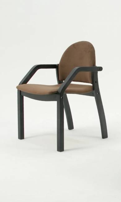 Стул-кресло Джуно 2.0 чёрный/коричневый