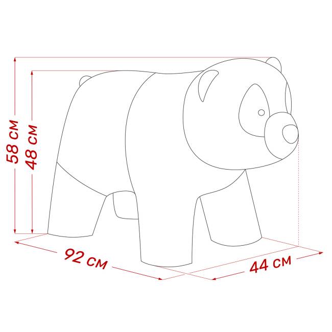 Пуф Leset Панда Премиум Baddy 01, Omega 38