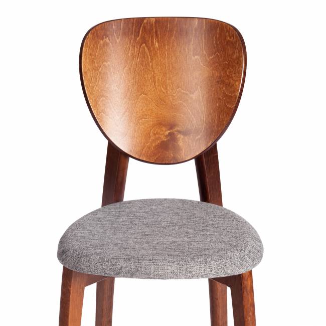 Стул DIAMANTE мягкое сидение / 1 шт. в упаковке бук, 42x42x85см, коричневый, ткань wool dimgrey, серый коричневый бук