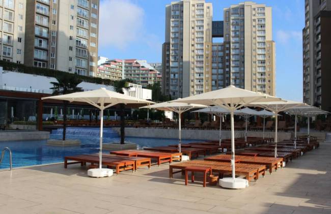 Зонт профессиональный 2х2 м Avocado бежевый 2000х2000 мм Зонт профессиональный 2х2 м Avocado бежевый 2000х2000 мм