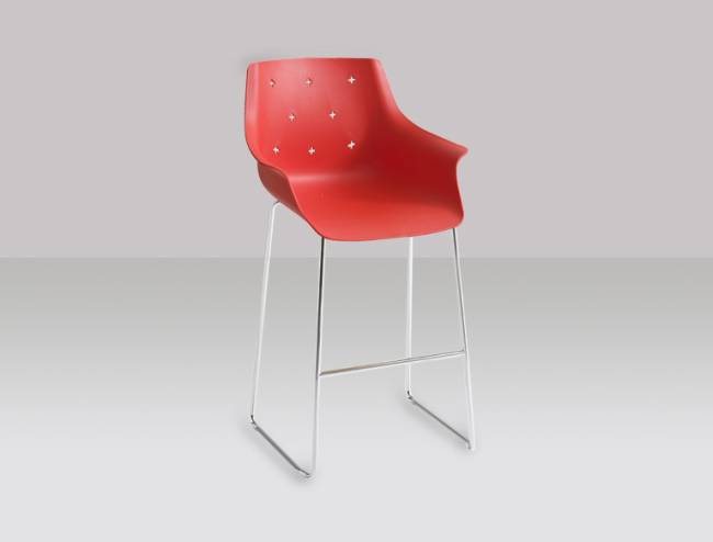 Кресло пластиковое барное More ST 76 600х550х1140 мм