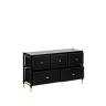 Комод Leset Хайди широкий 5 ящиков Чёрный Чёрный