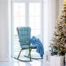 Кресло-качалка пластиковое с подушкой Folio агава, голубой 720х810-925х1190-1125 мм