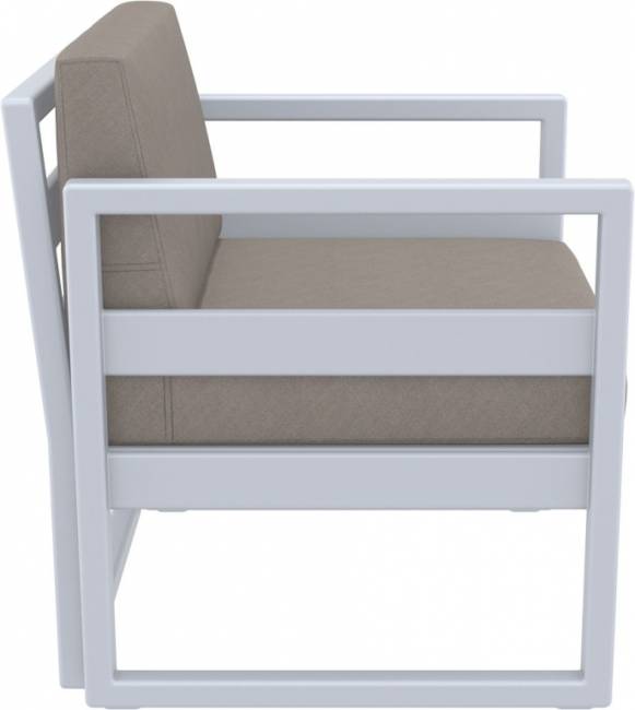 Комплект пластиковой мебели Mykonos XL серебристый, светло-коричневый Комплект пластиковой мебели Mykonos XL серебристый, светло-коричневый