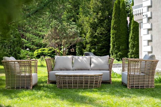 "Валенсия" лаунж-зона из искусственного ротанга, цвет соломенный "Валенсия" лаунж-зона из искусственного ротанга, цвет соломенный