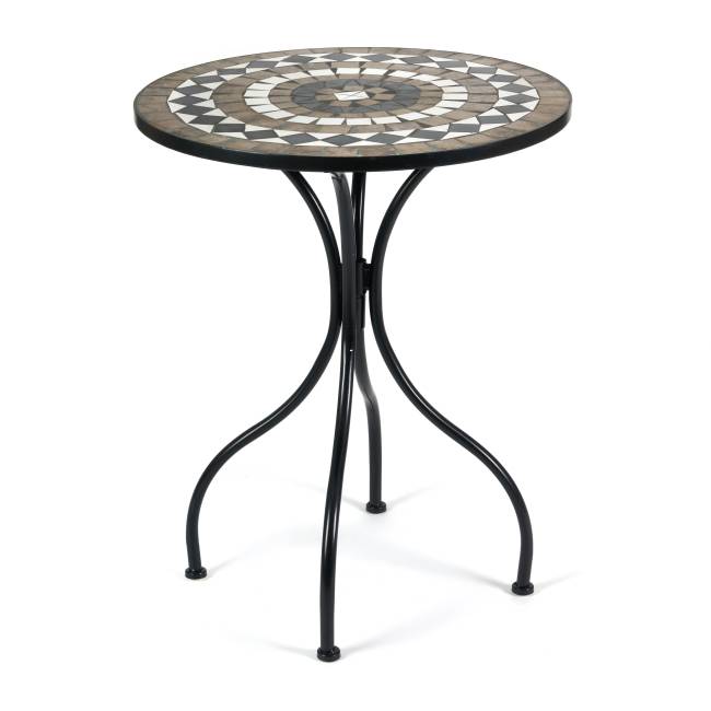 Стол Secret de Maison Ромео/Romeo  металл, 60х72см, черный /плитка "калейдоскоп" черный /плитка "калейдоскоп" металл