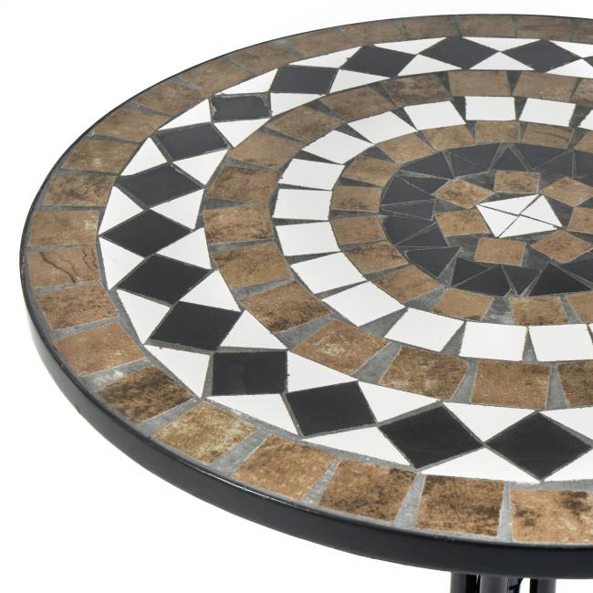 Стол Secret de Maison Ромео/Romeo  металл, 60х72см, черный /плитка "калейдоскоп" черный /плитка "калейдоскоп" металл