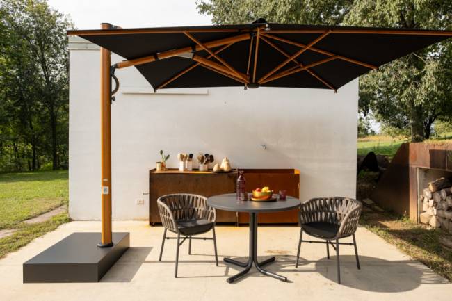 Зонт профессиональный 2.9х2.9 м Astro Timber имитация ироко, черный 2900х2900 мм Зонт профессиональный 2.9х2.9 м Astro Timber имитация ироко, черный 2900х2900 мм