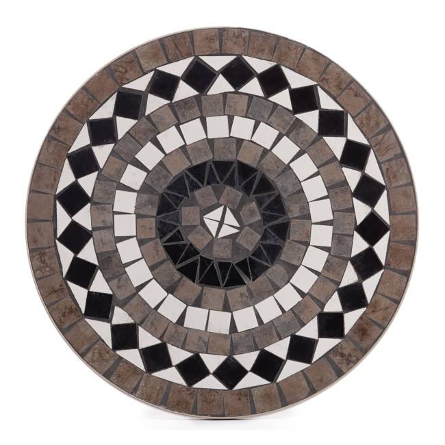 Стол Secret de Maison Ромео/Romeo  металл, 60х72см, белый/плитка "калейдоскоп" белый/плитка "калейдоскоп" металл