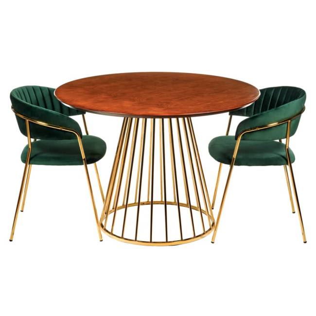 Стол Liverpool 110см шпон орех, золотистые ножки Стол Liverpool 110см шпон орех, золотистые ножки