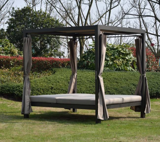 Шатер с лежаками Enigma антрацит, тортора 2080х1880х2050 мм