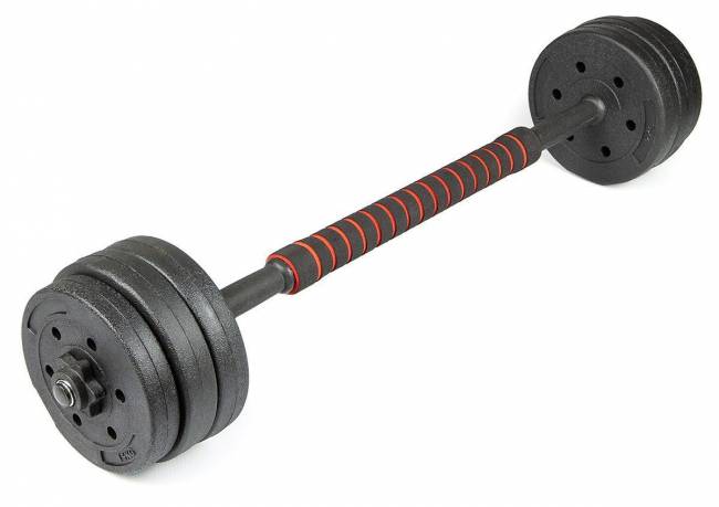 Набор композитных гантелей "TREX SPORT" 20 кг, с соединительным грифом