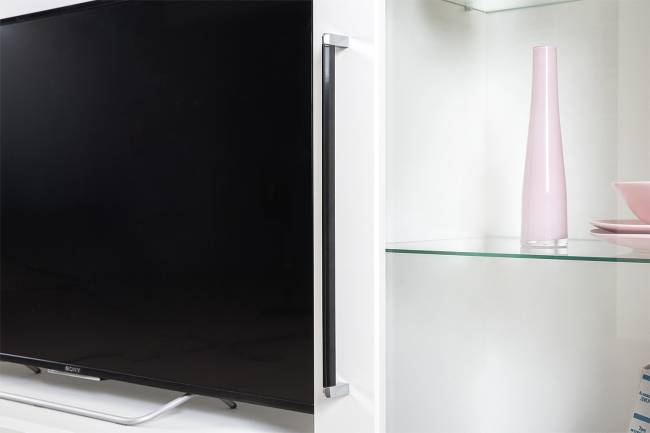 Большая стенка в гостиную Валенсия № 108 цвет белый шагрень Большая стенка в гостиную Валенсия № 108 цвет белый шагрень