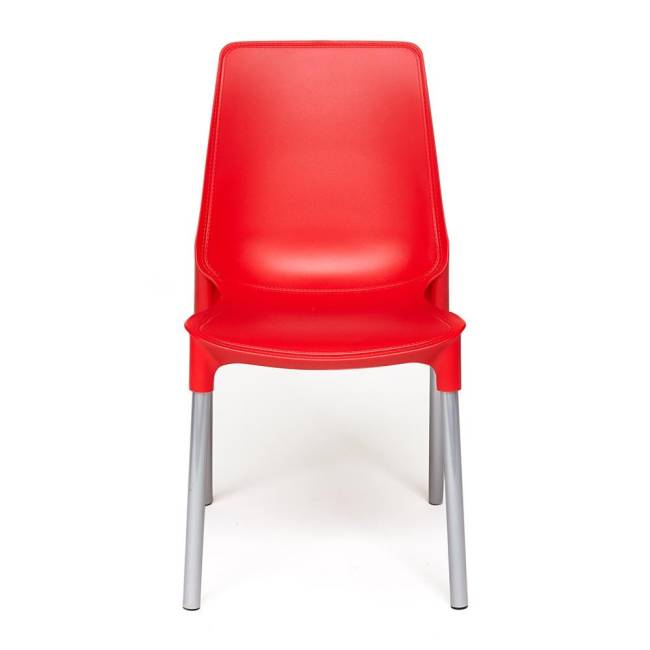 Стул Джениус/Genius (мод. 75) пластик/металл, 46x56x84cм, красный/опоры хром (Комплект из 4 шт.) красный металл/пластик Стул Джениус/Genius (мод. 75) пластик/металл, 46x56x84cм, красный/опоры хром (Комплект из 4 шт.) красный металл/пластик
