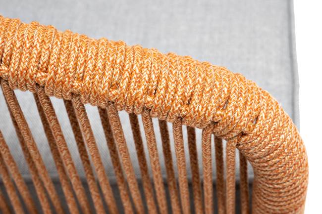 "Канны" кресло плетеное из роупа, каркас алюминий светло-серый (RAL7035) муар, роуп светло-серый круглый, ткань светло-серая "Канны" кресло плетеное из роупа, каркас алюминий светло-серый (RAL7035) муар, роуп светло-серый круглый, ткань светло-серая