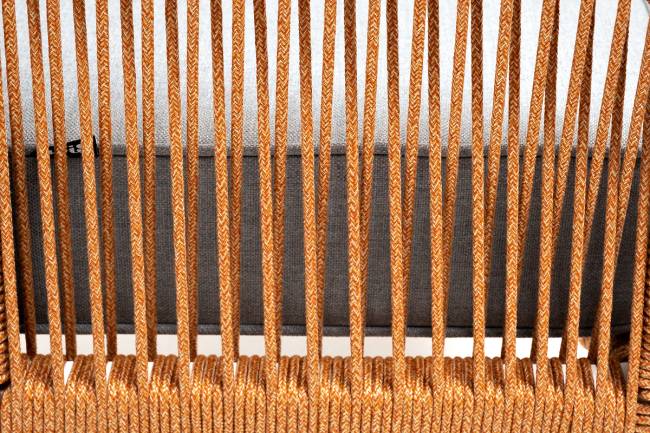 "Канны" кресло плетеное из роупа, каркас алюминий светло-серый (RAL7035) муар, роуп светло-серый круглый, ткань светло-серая "Канны" кресло плетеное из роупа, каркас алюминий светло-серый (RAL7035) муар, роуп светло-серый круглый, ткань светло-серая