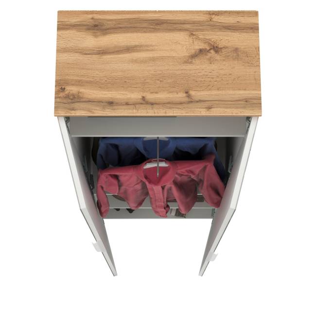 Шкаф для одежды Октава 13.338 цвет белый шагрень/дуб крафт золотой