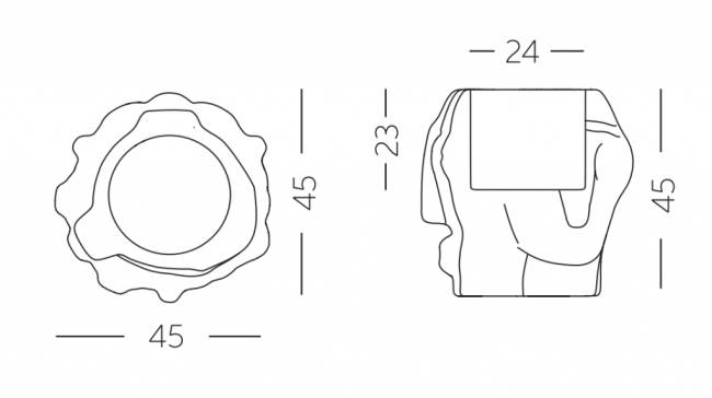 Кашпо из биопластика Threebu Pot Special песок Сахары 450х450х450 мм