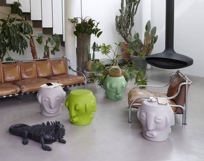 Кашпо из биопластика Threebu Pot Special песок Сахары 450х450х450 мм