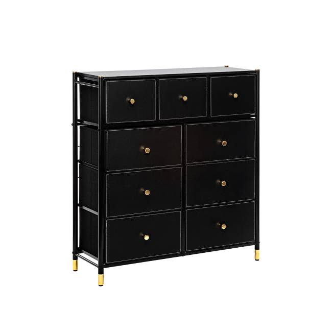 Комод Leset Хайди 9 ящиков Чёрный Чёрный Комод Leset Хайди 9 ящиков Чёрный Чёрный