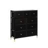 Комод Leset Хайди 9 ящиков Чёрный Чёрный Комод Leset Хайди 9 ящиков Чёрный Чёрный