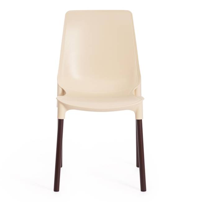 Стул Джениус/Genius (мод. 75) пластик/металл, 46x56x84cм, бежевый/опоры коричневые (Комплект из 4 шт.) бежевый металл/пластик Стул Джениус/Genius (мод. 75) пластик/металл, 46x56x84cм, бежевый/опоры коричневые (Комплект из 4 шт.) бежевый металл/пластик