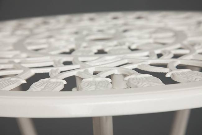 Комплект Secret de Maison Waltz of Flowers/Вальс Цветов (стол+2 стула) алюминиевый сплав, D60/H67, 52х40х89см, античный белый butter white алюминиевый сплав