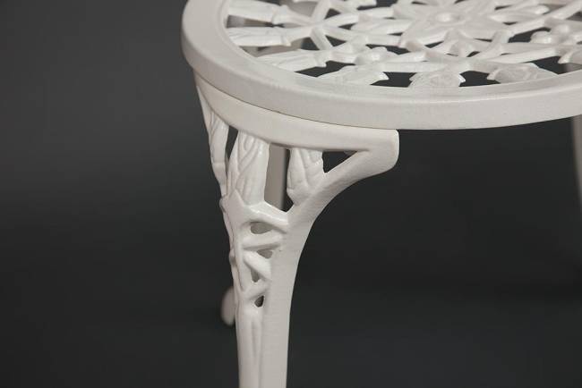 Комплект Secret de Maison Waltz of Flowers/Вальс Цветов (стол+2 стула) алюминиевый сплав, D60/H67, 52х40х89см, античный белый butter white алюминиевый сплав