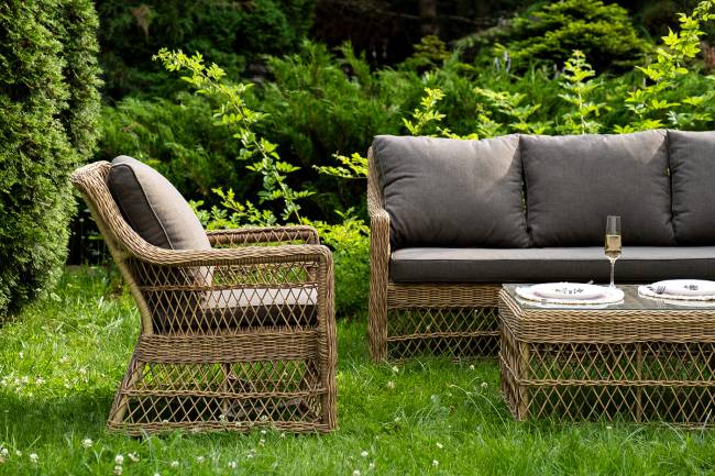 "Гранд Латте" лаунж-зона из искусственного ротанга, цвет соломенный "Гранд Латте" лаунж-зона из искусственного ротанга, цвет соломенный