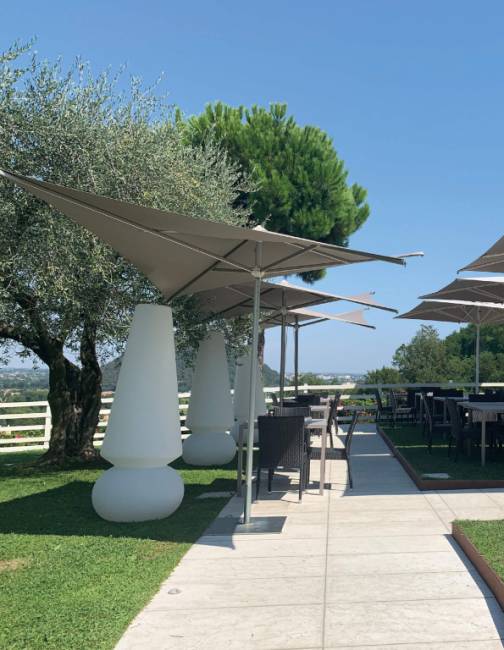 Зонт-парусник 2.9х2.9 м Vela Titanium титан, серо-коричневый 2900х2900 мм