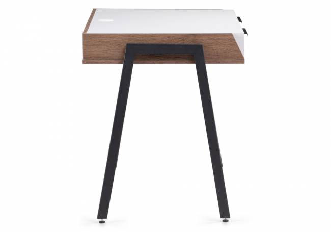 Рокс 116х65х77 белый / дуб делано темный / черный