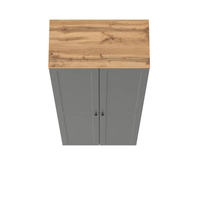 Шкаф двухдверный с полками Остин 16.307 цвет серый графит/дуб крафт золотой Шкаф двухдверный с полками Остин 16.307 цвет серый графит/дуб крафт золотой