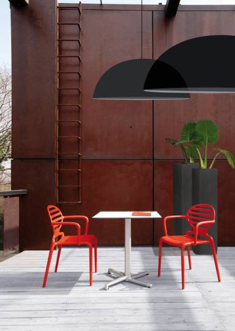 Столешница квадратная Compact Laminate для подстолья Nemo, Domino, Tiffany, Cross белый 700х700х10 мм