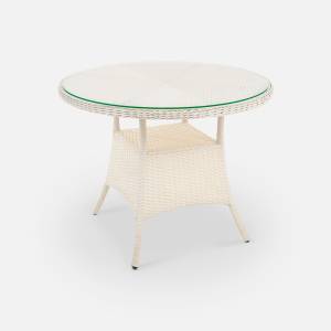 Стол Kipr D940 СТ (с упаковкой) Доминикана, RAL 1013, CT.Прозрачное