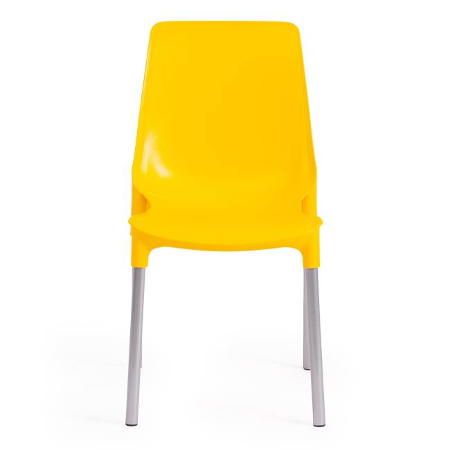 Стул Джениус/Genius (мод. 75) пластик/металл, 46x56x84cм, желтый/опоры хром (Комплект из 4 шт.) желтый металл/пластик Стул Джениус/Genius (мод. 75) пластик/металл, 46x56x84cм, желтый/опоры хром (Комплект из 4 шт.) желтый металл/пластик