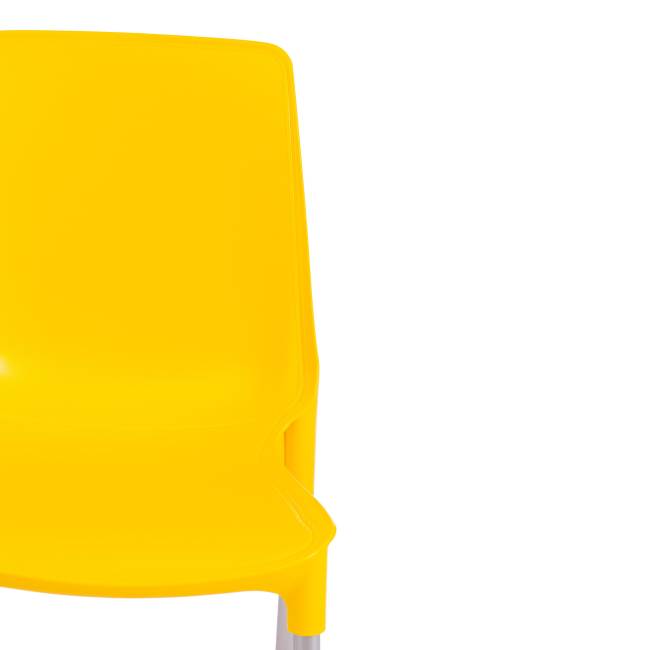 Стул Джениус/Genius (мод. 75) пластик/металл, 46x56x84cм, желтый/опоры хром (Комплект из 4 шт.) желтый металл/пластик Стул Джениус/Genius (мод. 75) пластик/металл, 46x56x84cм, желтый/опоры хром (Комплект из 4 шт.) желтый металл/пластик