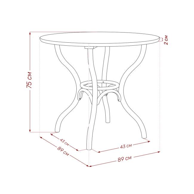 Стол Leset Тор круглый Белёный дуб