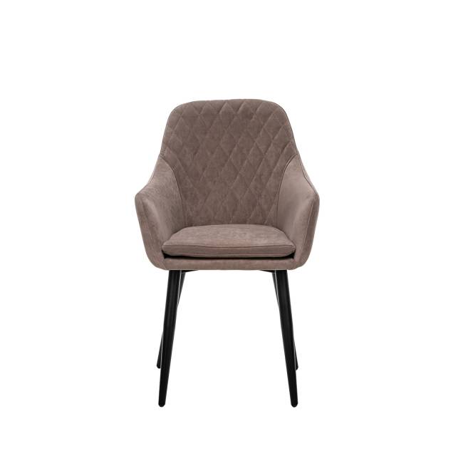 Стул с подлокотниками Leset Слим, каркас Черный, велюр Латте Латте Черный Стул с подлокотниками Leset Слим, каркас Черный, велюр Латте Латте Черный