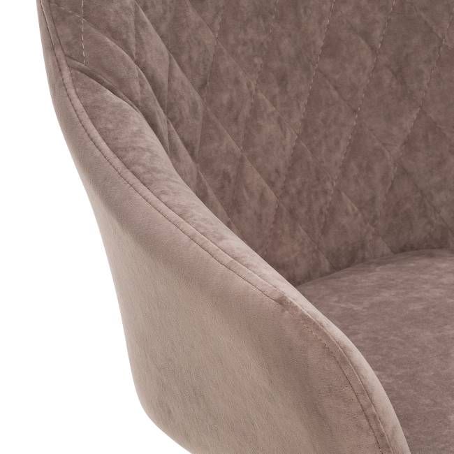 Стул с подлокотниками Leset Слим, каркас Черный, велюр Латте Латте Черный Стул с подлокотниками Leset Слим, каркас Черный, велюр Латте Латте Черный