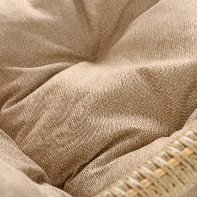 Кресло качалка с подножкой из искусственного ротанга, бамбук, разборное