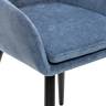 Стул с подлокотниками Leset Слим, каркас Черный, велюр Синий Синий Черный