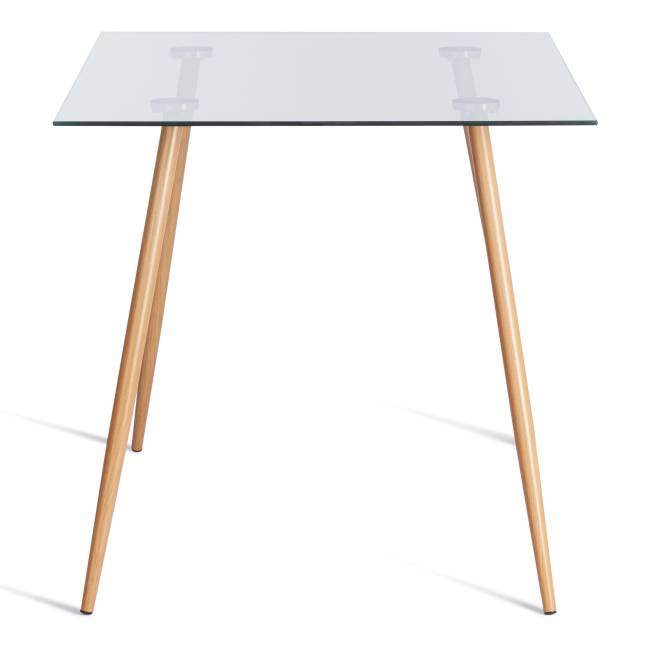 Стол SOPHIA (mod. 5003) металл/стекло (8мм), бук/прозрачный, 110 х 80 х 75 см бук/прозрачный металл/стекло (8мм)
