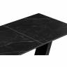Керамический стол на тумбе Иматра 140(180)х80х76 черный мрамор / черный кварц