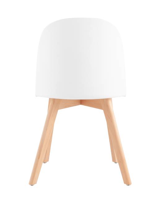 Стул Fog с подушкой белый деревянные ножки