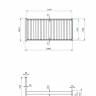 Кровать Rino 1400 х 2000 ясень, серый гранит