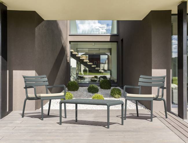 Столик пластиковый журнальный Paris Lounge Table темно-серый 900х500х400 мм Столик пластиковый журнальный Paris Lounge Table темно-серый 900х500х400 мм