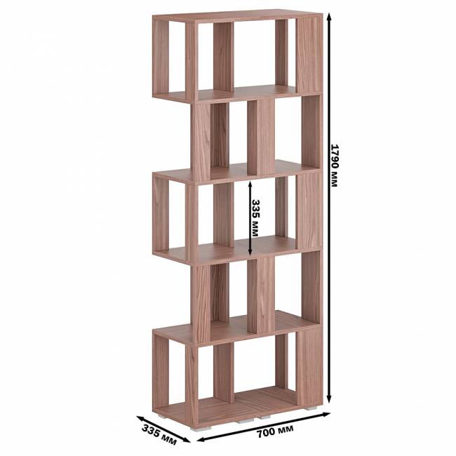 Комплект их 2-х стеллажей цвет ясень шимо тёмный