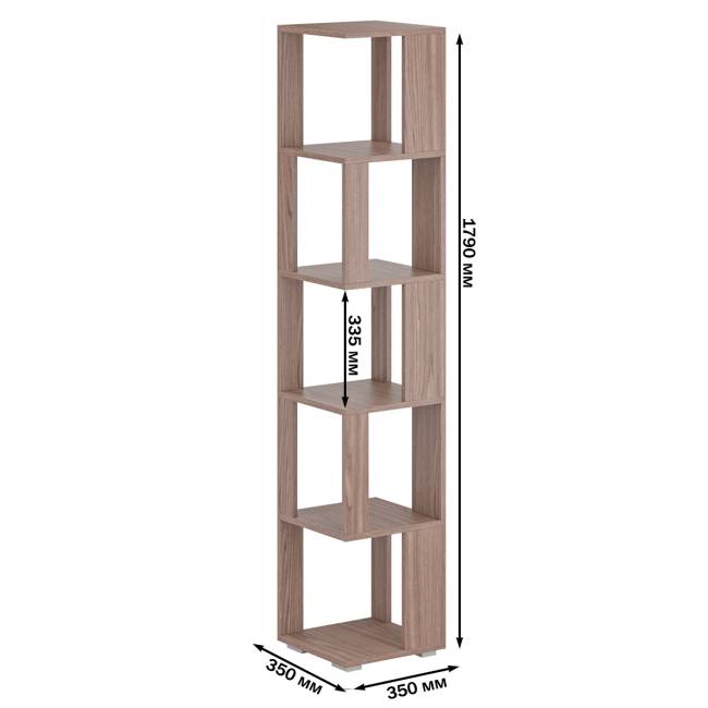 Комплект их 2-х стеллажей цвет ясень шимо тёмный