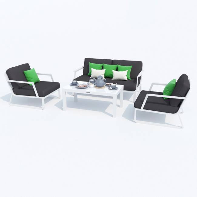 Лаунж зона ESTIVO антрацит - белый каркас